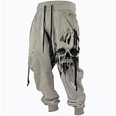 お買い得  スウェットパンツ-男性用 スウェットパンツ ジョガー ズボン ドローストリング サイドポケット 弾性ウエスト グラフィック 履き心地よい 高通気性 スポーツ・アウトドア カジュアル 日常 コットン混 テリー ストリートファッション デザイナー ブルー パープル マイクロエラスティック
