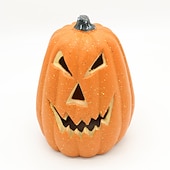 olcso Halloween szabadtéren-halloween dekorációk világító sütőtök dísz, jack o lámpás parti kellék halloween őszi kültéri kertben, halloween dekoráció 1db