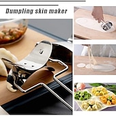 billige Kjøkkenutstyr og -redskap-2 stk rustfritt stål dumpling maker form, wrapper deig cutter pai ravioli empanadas presseform kjøkken tilbehør bakverk verktøy