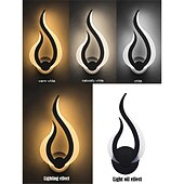 abordables Apliques de pared para interior-enchufe en la lámpara de pared 1pc 2pcs lámpara de pared led regulable 10w lámpara de pared interior moderna lámpara de acrílico aall con cable de enchufe de 6 pies (alrededor de 1,8 m) adecuado para
