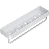 economico Mensole per il bagno-doccia caddy bagno scaffali a parete bianco dell&#039;organizzatore di immagazzinaggio cremagliera bagno cucina bagno hardware ciondolo bagno scaffale spazio doccia in alluminio cremagliera angolo mensola