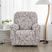 cheap Recliner Chair Cover-Recliner Covers Slipcovers Super Stretch Floral Printed Sofa Couch Cover Non Slip 1 Seater Lazy Boy Chair Covers Furniture Protector with Side Pocket for Living Room