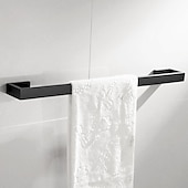 halpa Pyyhetangot-pyyheteline seinään kiinnitettävä 304 ruostumaton teräs pyyheteline kylpyhuonehylly moderni tyyli pyyhetanko 50cm/60cm (musta/harjattu nikkeli/kromi)
