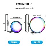 זול אורות חכמות-נורת LED חכמה RGB מנורת שולחן אווירה Bluetooth APP בקרה מתאימה לחדר משחקים חדר שינה קישוט ליד המיטה שוסטאר