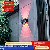billige Vegglamper til utendørsbruk-utendørs solcelle vegglys led hagelys smart lysstyring sensor vanntett vegglys gårdsplass veranda lampe balkong gjerde passasje belysning landskap dekorasjon solenergi nattlys
