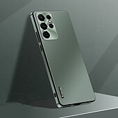 abordables Coques Samsung-Coque de téléphone pour Samsung Galaxy S23 S22 S21 Plus Ultra arrière en plastique dépoli étui complet protecteur contre la poussière en TPU PC métal de couleur unie