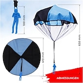 economico Sport e divertimento all&#039;aria aperta-4 set di paracadute da lancio a mano per bambini all&#039;aperto giocattoli divertenti giochi per bambini con paracadute a volo sportivo con mini soldato