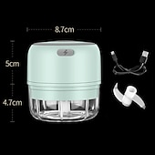 お買い得  キッチン用品＆小物-100/250 ミリリットルミニポータブル電気ガーリックチョッパー usb 充電ジンジャーマッシャーマシン頑丈で耐久性のあるチリ野菜クラッシャーキッチンツールキッチンアクセサリー