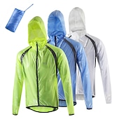 billiga Jackor och västar för män-Herr Vindtät jacka Cykeljacka Regnjacka Hög synlighet Vattentät Vindtät Andningsfunktion Cykel Jacka Regnjacka Bergscykling Vägcykling Stadscykling Vit ljusgrön Blå Cykelkläder / Långärmad / Elastisk