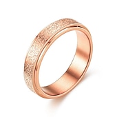 economico Anelli-Anello Regalo Classico Oro rosa Nero Argento Acciaio inossidabile Agitarsi Filatore 1 pc