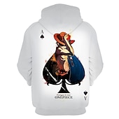 cheap Cartoon &amp; Movie Character Graphic-One Piece Film: Red Portgas D. Ace Hoodie Cartoon Manga Anime 3D Front Pocket Graphic For Couple&#039;s Men&#039;s Women&#039;s Adults&#039; 3D Print