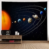 billige Planet Tapestry-verdensrommet planeter billedvev univers galakse veggteppe veggtepper for soverom billedvev strandteppe college sovesal hjemmeinnredning