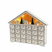levne Adventní kalendář-Vánoční adventní kalendáře dřevěný dům LED světla 24 dní odpočítávání skladování organizace figuríny domov dekorace 2025 novinky