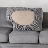 billige Sofatrekk-sofatrekk i fløyel 3-seters sofa putetrekk stretch sofa trekk møbelbeskytter med pute setetrekk, kan maskinvaskes