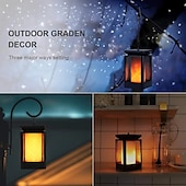 economico Illuminazione vialetto-lanterna di fiamma solare luci di via all&#039;aperto luci del giardino led impermeabile appeso luce 99 led retro luce del giardino 3 modalità di illuminazione luce di paesaggio per cortile balcone via