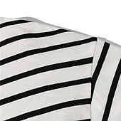 cheap Basic T shirts-Men&#039;s T Shirt Long Sleeve Shirt Long Sleeve Crew Neck Spring Fall Striped Lightweight Casual Comfortable Vacation Casual Weekend Black White Top Tee for Men