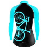 cheap Women's Jerseys-Women's Cycling Jersey Graphic Funny Long Sleeve Bike Jersey Top with 3 Rear Pockets Mountain Bike MTB Road Bike Cycling Quick Dry Reflective Strips Back Pocket Moisture Wicking Sports Rose Red