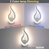 abordables Apliques de pared LED-Lightinthebox Lámparas de pared LED de 1 luz de 31 cm, apliques de pared con diseño en forma de fuego, tiendas/cafeterías de estilo minimalista moderno, aplique de acrílico genérico 10w ip44