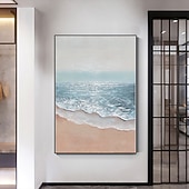 kézzel készített olajfestmény vászon fali művészeti dekoráció absztrakt tengeri tájkép festmény tenger lakberendezéshez hengerelt keret nélküli, nyújtatlan festmény olcso Tájképek-kézzel készített olajfestmény vászon fali művészeti dekoráció absztrakt tengeri tájkép festmény tenger lakberendezéshez hengerelt keret nélküli, nyújtatlan festmény