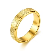 economico Anelli-Anello Regalo Classico Oro rosa Nero Argento Acciaio inossidabile Agitarsi Filatore 1 pc