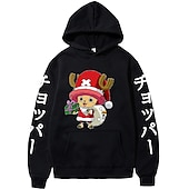economico Grafica di personaggi di cartoni animati e film-One Piece Tony Tony Chopper Felpa con cappuccio Anime Cartone animato Manga Tasca frontale Grafica Per Da coppia Per uomo Per donna Per adulto Stampa a caldo