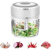 お買い得  キッチン用品＆小物-100/250 ミリリットルミニポータブル電気ガーリックチョッパー usb 充電ジンジャーマッシャーマシン頑丈で耐久性のあるチリ野菜クラッシャーキッチンツールキッチンアクセサリー