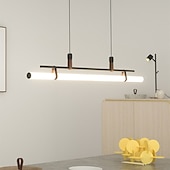 economico Design della linea-Lampada a sospensione a led da 80 cm linea moderna design catena lampada a sospensione regolabile per cucina sala da pranzo soggiorno nero e oro 110-120v 220-240v
