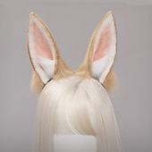 voordelige Accessoires voor haarstyling-konijnenoren lolita cosplay schattige konijnenoren haarspeldjes paasfeest haaraccessoire hoofdband voor vrouwen meisjes carnaval