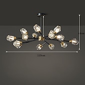 Χαμηλού Κόστους Σχέδιο Sputnik-115/123 cm πολυέλαιος led κρυστάλλινος φωτιστικό οροφής χαλκού μοντέρνα τραπεζαρία σαλόνι 220-240v
