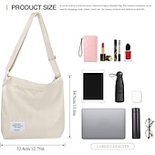 economico Borsette e borse tote-borsa a tracolla in tela da donna – borsa a tracolla minimalista regolabile per uso casual, da viaggio e quotidiano