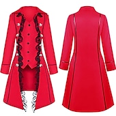 ieftine Îmbrăcăminte exterioară-Retro / vintage Punk și gotic Medieval Geacă Mascaradă Σμόκιν Vampiri Doctorul ciumei Stil Oficial Stil Vintage Mată Costume de fancy Pentru femei Steampunk Crăciun Halloween Carnaval Petrecere