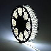 cheap Waterproof Strip Lights-LED Strip Light Plug in Outdoor Waterproof IP67 AC220V 4040 LED Strip Light Diode Tape Holiday Decorative Light LED String with 60led / m with EU Plug
