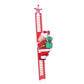 economico Ornamenti-musica elettrica natalizia babbo natale scala da arrampicata, calze della Befana per bambini, divertenti ornamenti per bambole con corda da arrampicata, regali e decorazioni natalizie unici