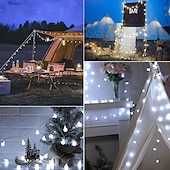 Χαμηλού Κόστους Plug In Ηλεκτρικό-globe ball string lights 100m 330ft 800leds fairy string lights in with 8 modes remote decor for indoor outdoor party γάμου χριστουγεννιάτικο δέντρο κήπο αποκριών ζεστό λευκό λευκό πολύχρωμο