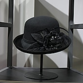 economico Cappelli per feste-cappelli piuma artificiale misto poliestere / cotone bombetta / cappello a cloche cappello a secchiello cappello fedora kentucky derby cocktail royal astcot matrimonio autunnale elegante con