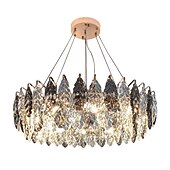 זול נברשות קריסטל-נברשת בעיצוב פנס תליון 60 ס"מ מצופה אלקטרו