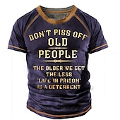cheap Men&#039;s Funny T shirts-Men&#039;s Letter T Shirt Graphic Tee Funny T Shirts Slogan T Shirts Short Sleeve T shirt 3D Print Crew Neck Shirt Vintage Fashion Designer Street Casual Daily Black Red Blue Summer Clothing Apparel S M L