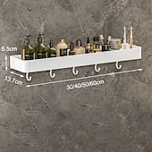 economico Mensole per il bagno-doccia caddy bagno scaffali a parete bianco dell&#039;organizzatore di immagazzinaggio cremagliera bagno cucina bagno hardware ciondolo bagno scaffale spazio doccia in alluminio cremagliera angolo mensola