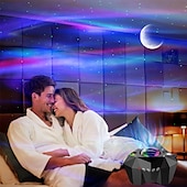 abordables lumières de projecteur de galaxie d&#039;étoile-aurora galaxy projecteur lumière projection d&#039;étoiles avec haut-parleur de musique projecteur de veilleuse avec lune projecteur d&#039;aurores boréales pour chambre/salle de jeux/home cinéma/plafond