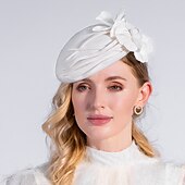 levne Party klobouky-klobouky pokrývky hlavy 100% vlna baret klobouk fedora klobouk podzim svatební párty / večer kentucky derby koktejl královský astcot módní elegantní s hladkou čepicí pokrývka hlavy pokrývka hlavy