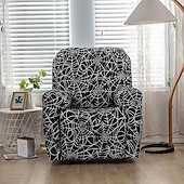 cheap Recliner Chair Cover-Recliner Covers Slipcovers Super Stretch Floral Printed Sofa Couch Cover Non Slip 1 Seater Lazy Boy Chair Covers Furniture Protector with Side Pocket for Living Room