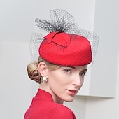 Χαμηλού Κόστους Καπέλα Γιορτής-100% Μαλλί Καπέλο Ντέρμπι / Καπέλα με Φιόγκος 1 τεμ Causal / Καθημερινά Ρούχα Ακουστικό