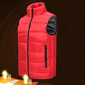 economico Capispalla active da uomo-Per uomo Gilet da escursionismo imbottito Piumino trapuntato Senza maniche Soprabiti Trench Superiore Esterno Tenere al caldo Antivento Traspirante Asciugatura rapida Inverno Cotone Nylon Kong Lan