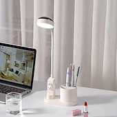 abordables Lámparas de escritorio-Escritorio led usb recargable con portalápices oscurecimiento 3 brillo lámpara de escritorio flexible led lectura flexible protección ocular lámpara de escritorio proyector de estrellas luz nocturna