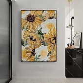 preiswerte Blumen-/Botanische Gemälde-Handgefertigtes Ölgemälde auf Leinwand, Wandkunst, Dekoration, moderne Blumen für Wohnkultur, gerollt, rahmenlos, ungedehnt