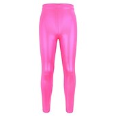 abordables Bas-pantalon enfant fille rouge uni automne hiver actif ecole 3-12 ans