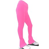 baratos Calças e Leggings de Patinação Artística-Calças para Patinação no Gelo Mulheres Para Meninas Patinação no Gelo Meia-calça Calças Preto Rosa claro Azul Real Tosão Elastano Elasticidade Alta Treino Profissional Competição Roupa para Patinação