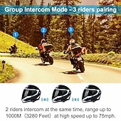 voordelige Motorhelm headsets-Motorhelm bluetooth headset full duplex intercom speaker fm radio motor communicatie systeem handsfree waterdichte hoofdtelefoon 1000m