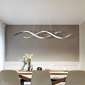 cheap Pendant Lights-LED Pendant Light Linear 90 cm 3000K Gold/Silver Adjustable Island Lights Dimmable Aluminum Stylish Minimalist Painted Finishes Nordic Style Dining Room Kitchen Lights 110-220V