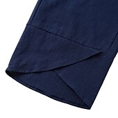 billiga breda ben och hög midja-Dam Plusstorlekar Kinesiska caprishorts Säckiga byxor Sportig Ledigt Chino Vadlängd Naturlig Ensfärgat Ficka Opressade byxor Microelastisk Semester Dagligen Helgen Svart Marinblå Grön Khaki grön Vår